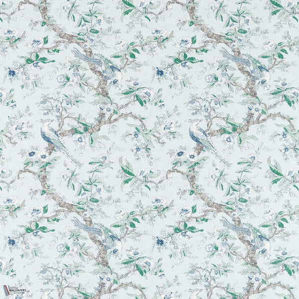 Chintz Tapete in Blue Stone von Zoffany