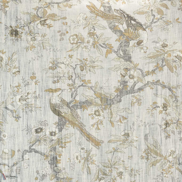 Chintz Lustre Tapete in Quartz Grey von Zoffany