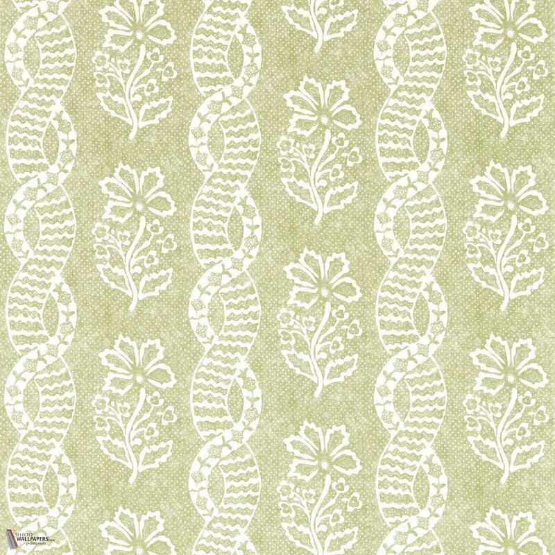 Dabu stripe Tapete in Pale olive von Zoffany