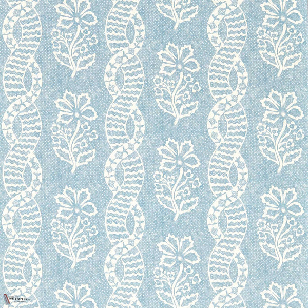 Dabu stripe Tapete in Wedgwood blue von Zoffany