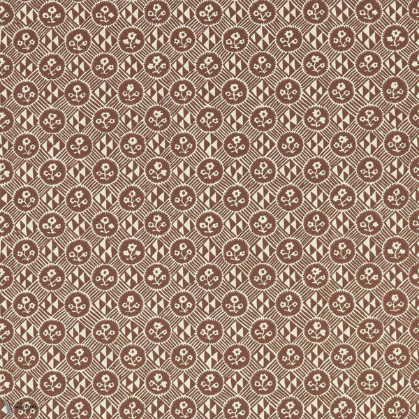 Diamonds & Flowers Tapete in Bordeaux von Zoffany