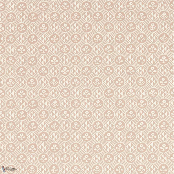 Diamonds & Flowers Tapete in Tuscan pink von Zoffany