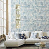 Eastern Palace Tapete in Indigo von Zoffany