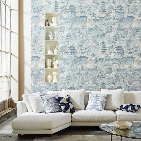 Eastern Palace Tapete in Indigo von Zoffany