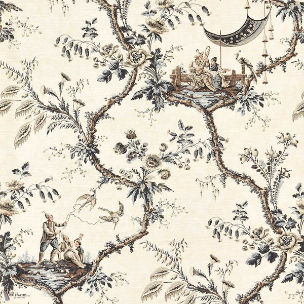 Emperor's Musician Tapete in Charcoal von Zoffany