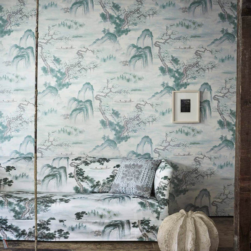 Floating Mountains papel pintado en Mineral de Zoffany