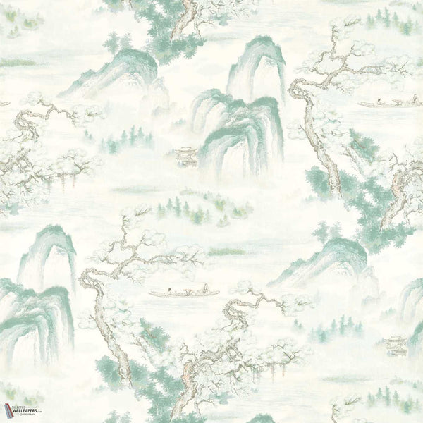 Floating Mountains Tapete in Mineral von Zoffany