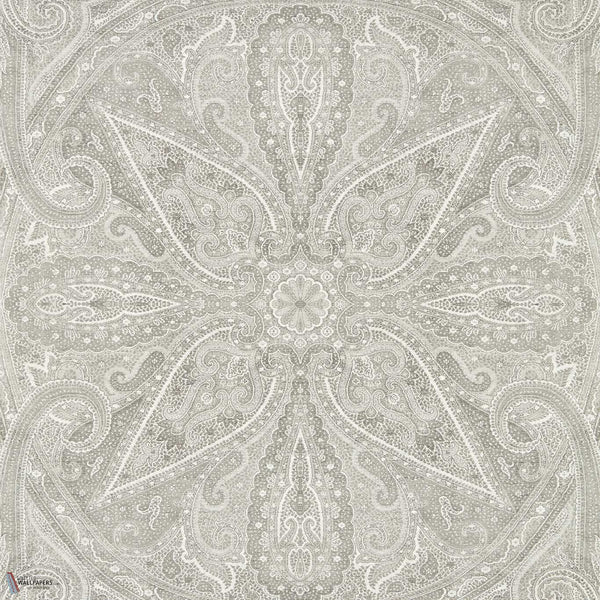 Grand Paisley Tapete in Silver von Zoffany