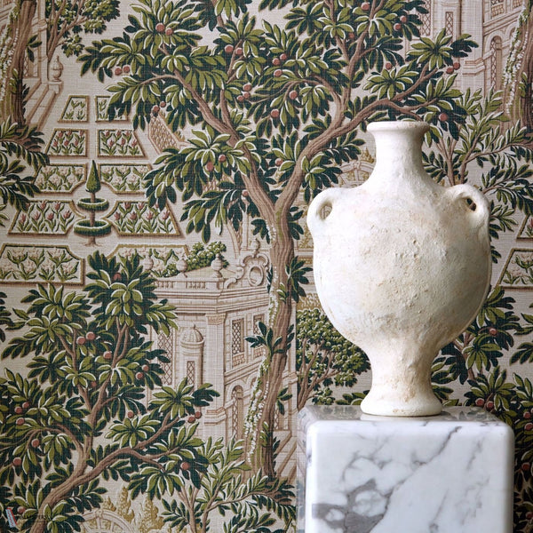 Italian Garden Tapete in Tuscan Pink von Zoffany
