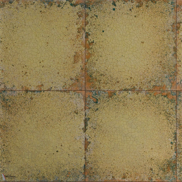 Lustre Tile Tapete in Gold von Zoffany