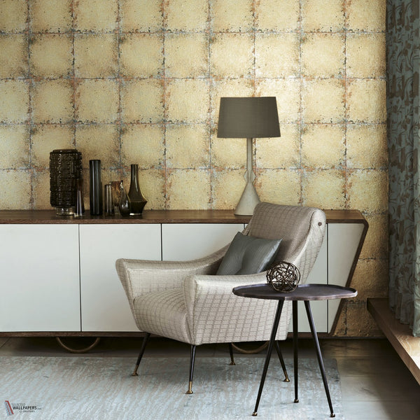 Lustre Tile Tapete in Silver von Zoffany