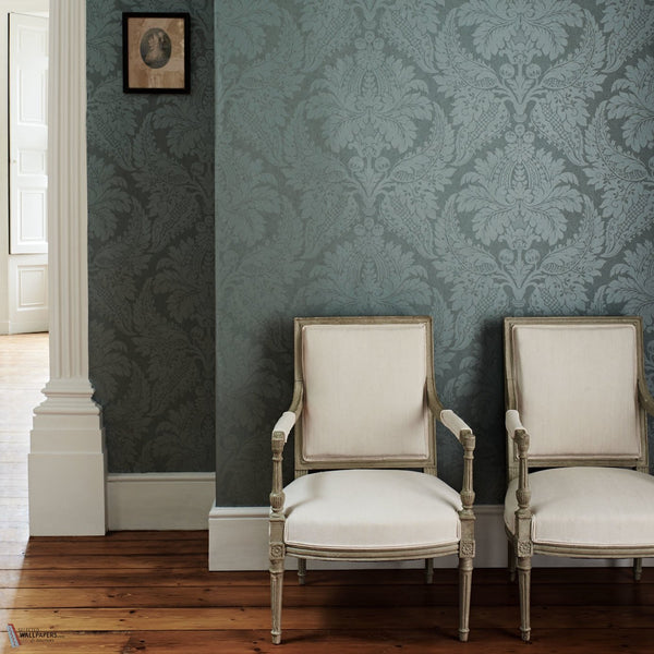 Malmaison Damask Tapete in Chalk von Zoffany