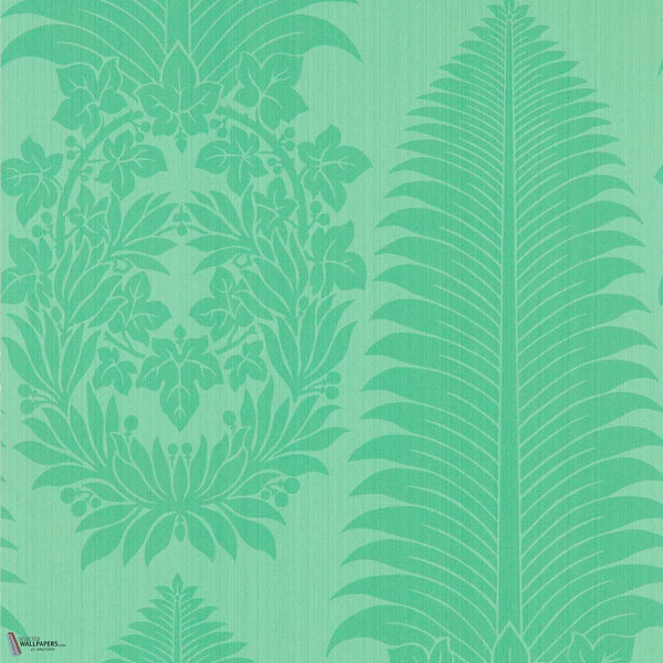 Marsden's Palm Damask behang in Pale Poisen van Zoffany