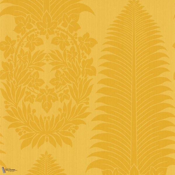 Marsden's Palm Damask behang in Tigers Eye van Zoffany