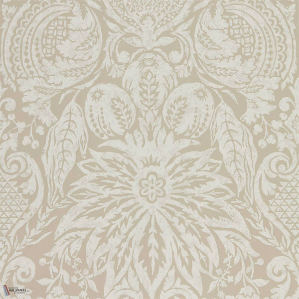 Mitford Damask behang in Stone van Zoffany