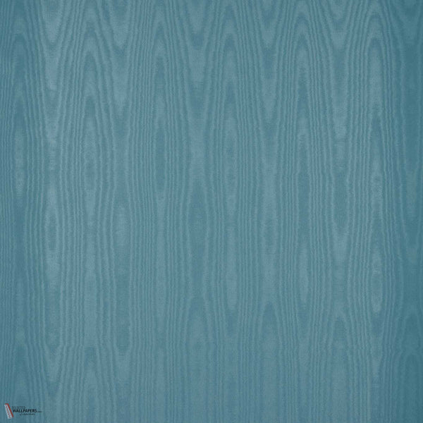 Moire Wallcovering wallpaper in Blue Silk by Zoffany