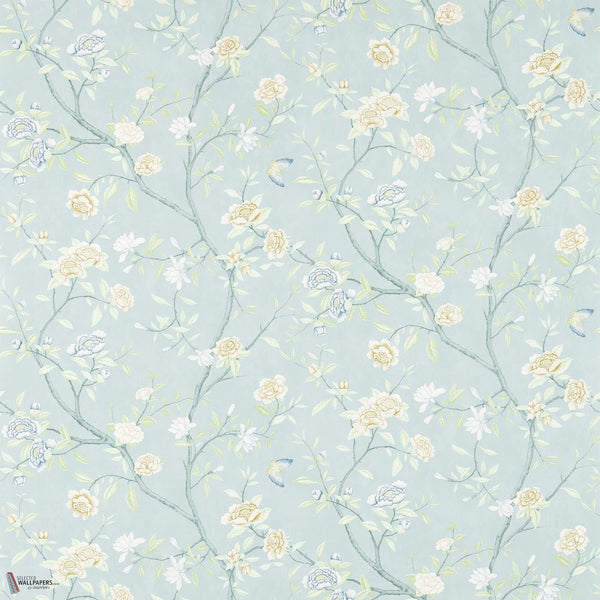 Nostell Priory papel pintado en Blue/Ivory de Zoffany