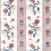 Papaver stripe behang in Indigo/madder van Zoffany