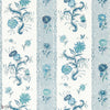 Papaver stripe behang in Mazarine blue van Zoffany