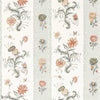 Papaver stripe behang in Tuscan Pink/nimbus van Zoffany