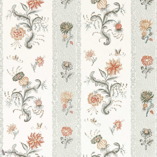 Papaver stripe behang in Tuscan Pink/nimbus van Zoffany