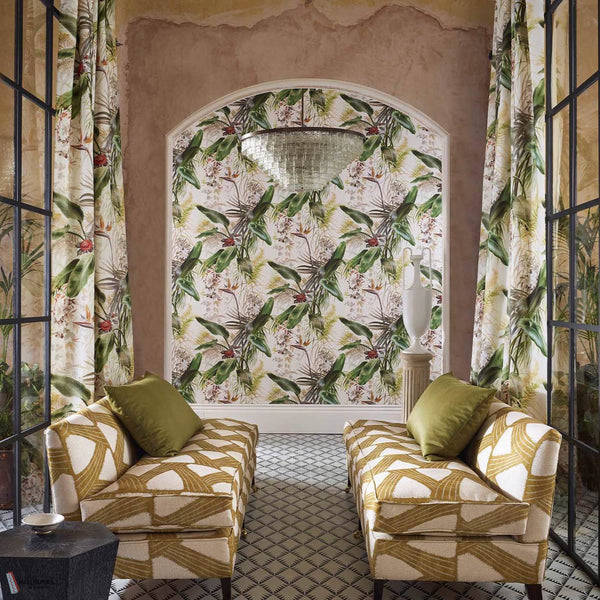 Paradise Row Tapete in Evergreen von Zoffany