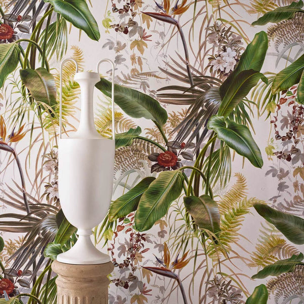 Paradise Row Tapete in Evergreen von Zoffany
