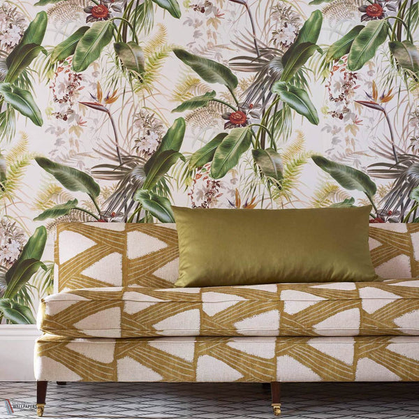 Paradise Row Tapete in Evergreen von Zoffany