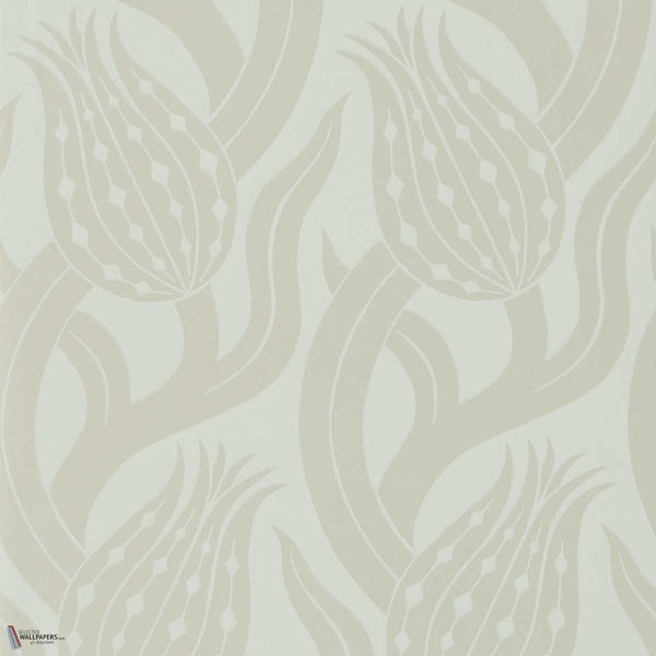Persian Tulip Tapete in Silver von Zoffany