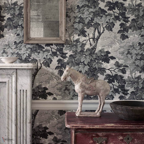 Richmond Park wallpaper in Charcoal by Zoffany