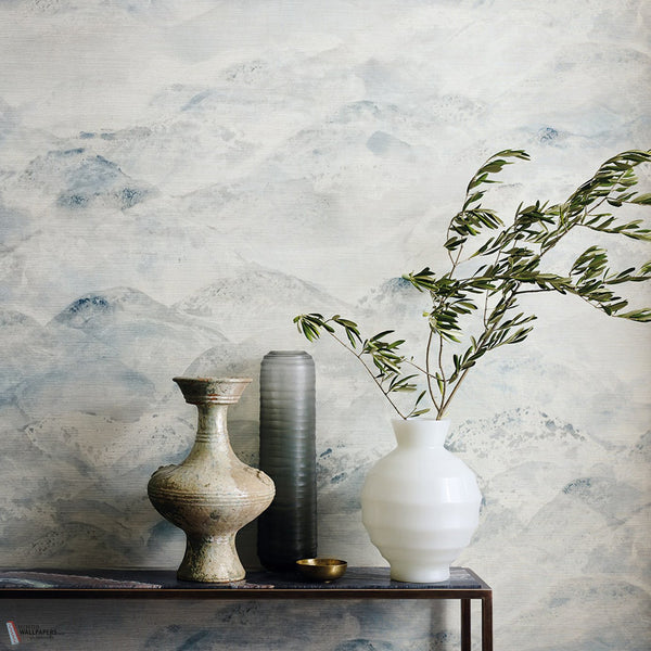 Sansui behang in Indigo Wash van Zoffany