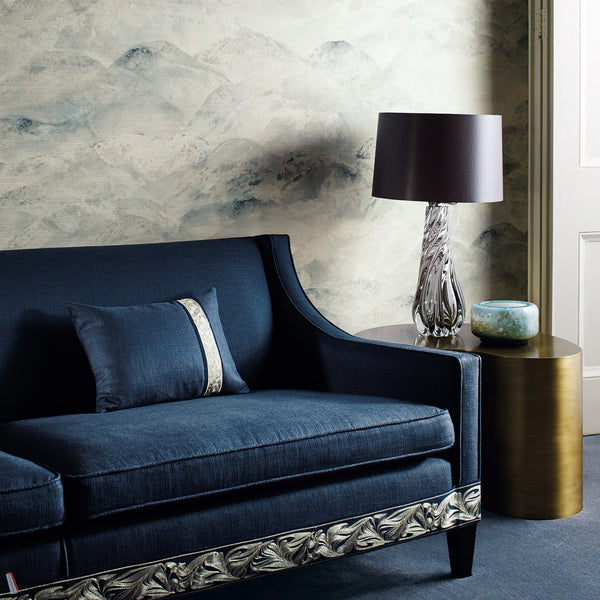 Sansui behang in Indigo Wash van Zoffany