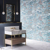 Stand Wood Tapete in Teal/Velvet Blue von Zoffany