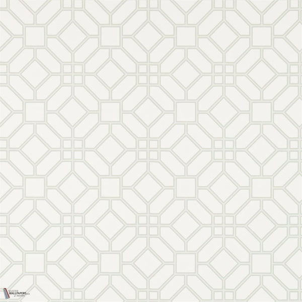 Veranda Trellis Tapete in Dove von Zoffany