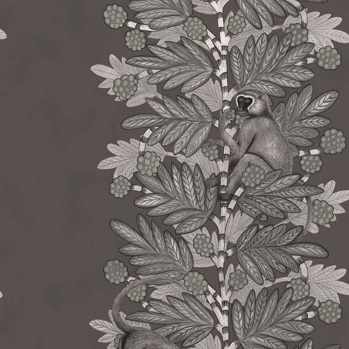 Acacia-Behang-Tapete-Cole & Son-Charcoal & Metallic Silver-Rol-109/11055-Selected Wallpapers
