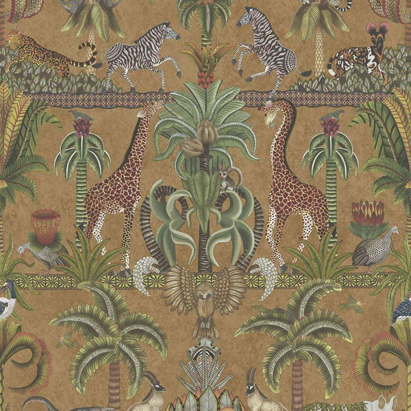 Afrika Kingdom-Behang-Cole & Son-Metallic Bronze-Rol-119/5025-Selected Wallpapers