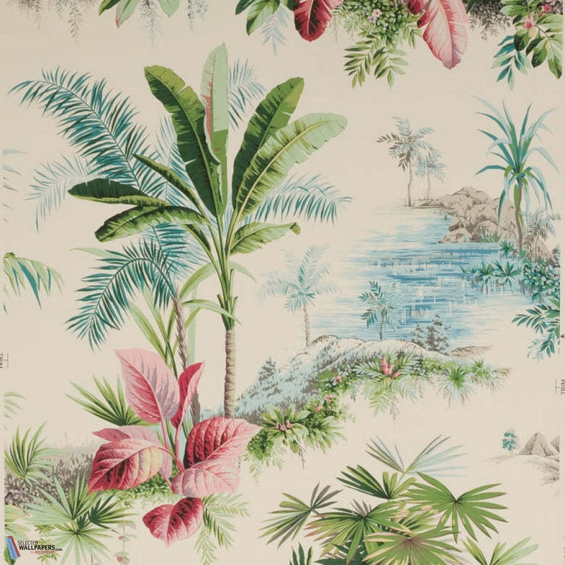 Alexandrie behang in Begonia van Pierre Frey