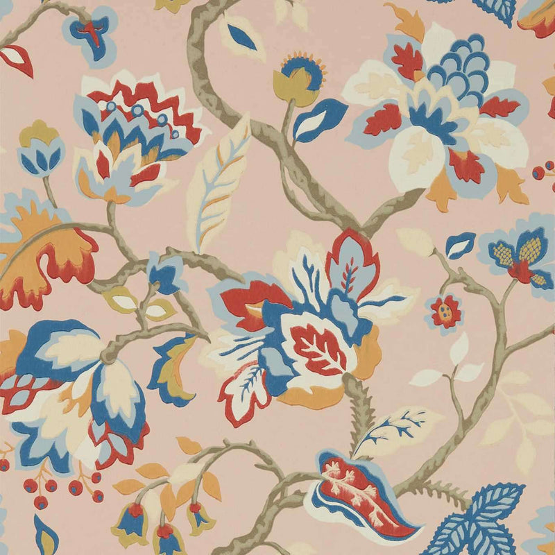 Amanpuri wallpaper in Salmon/Dove Blue by Sanderson