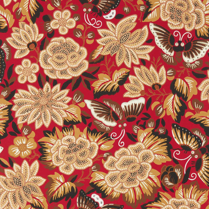 Amara Butterfly-Behang-Tapete-Sanderson-Cinnabar Red-Rol-217116-Selected Wallpapers