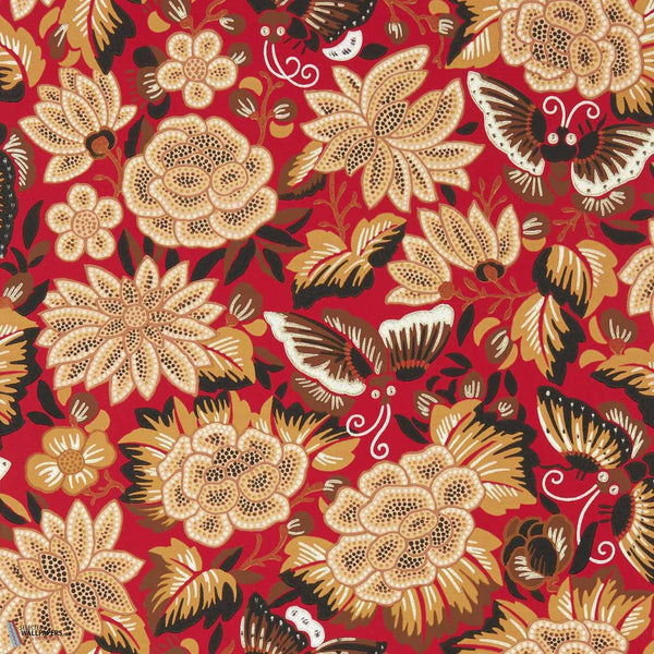 Amara Butterfly-Wallpaper-Sanderson-Cinnabar Red-Roll-217116-Selected Wallpapers