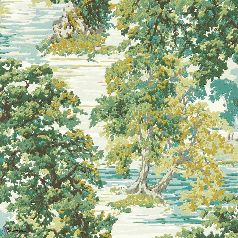 Ancient Canopy Tapete in Sap Green von Sanderson