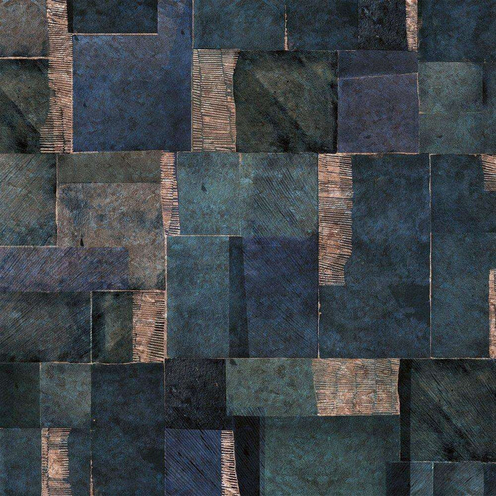 Antilia-behang-Tapete-Inkiostro Bianco-Blue on Pink Gold-Gold Leaf-INKUAGF2004-Selected Wallpapers
