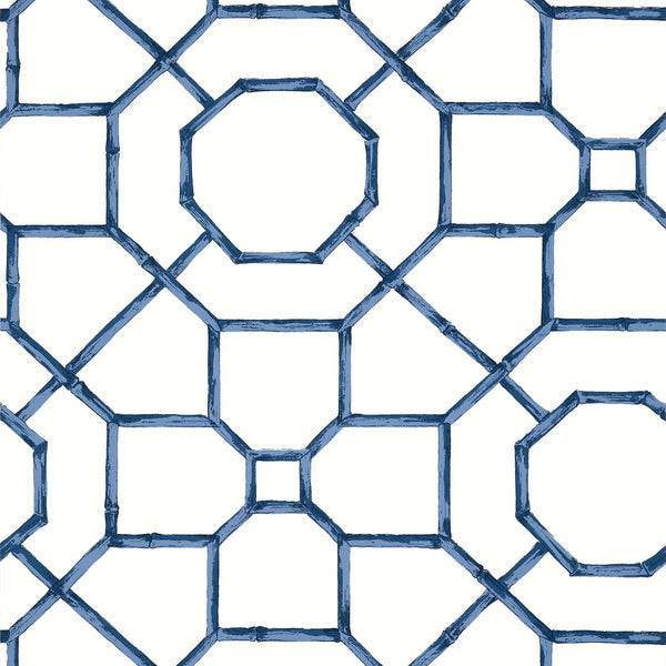 Arbor-Behang-Thibaut-Navy-Rol-T13673-Selected Wallpapers