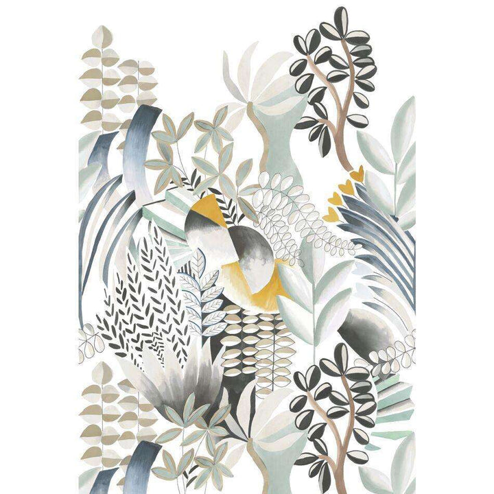 Artemis-behang-Tapete-Casamance-Vert D'eau / Blanc-Set-74870100-Selected Wallpapers