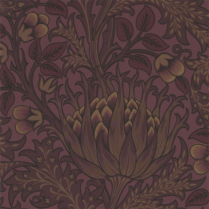 Artichoke-behang-Tapete-Morris & Co-Wine-Rol-210355-Selected Wallpapers