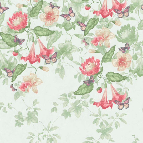 Asterid-behang-Little Greene-Mint-Rol-0291ASMINTZ-Selected Wallpapers