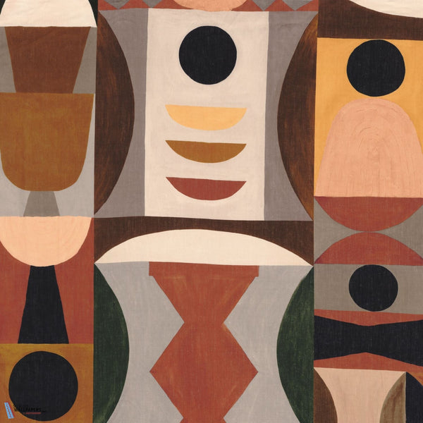 Atelier Sud stof-Casamance-Terracotta/Sable-Meter (M1)-32100101-Selected Wallpapers