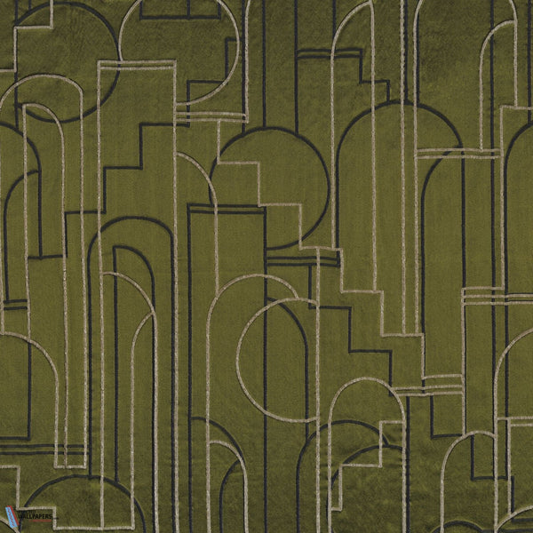 Bachaumont stof-Casamance-Olive-Meter (M1)-40260444-Selected Wallpapers