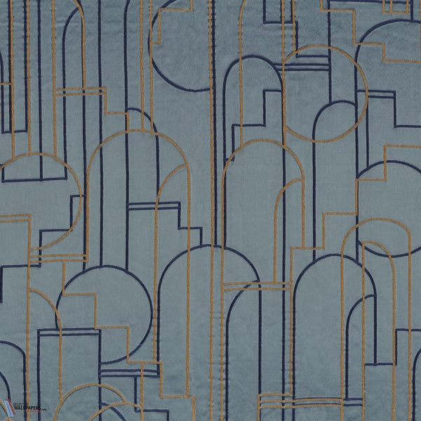 Bachaumont stof-Casamance-Pierre Bleue-Meter (M1)-40260546-Selected Wallpapers