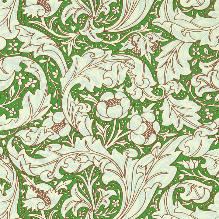 Bachelors Button-Behang-Tapete-Morris & Co-Leaf Green-Rol-217096-Selected Wallpapers